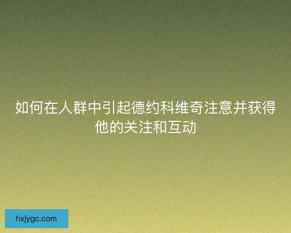 如何在人群中引起德约科维奇注意并获得他的关注和互动