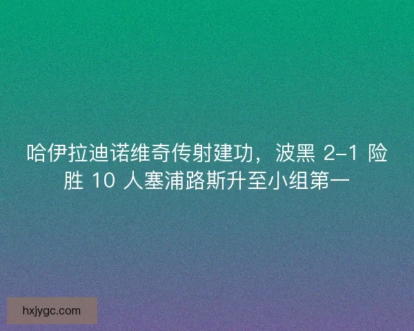 哈伊拉迪诺维奇传射建功，波黑 2-1 险胜 10 人塞浦路斯升至小组第一
